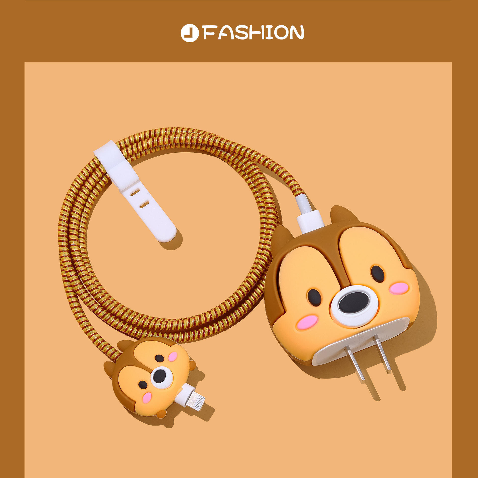 Nuevo cable de datos de dibujos animados cubierta protectora adecuado para Apple carga rápida cabeza 18/20W carga cabeza cubierta protectora Winder