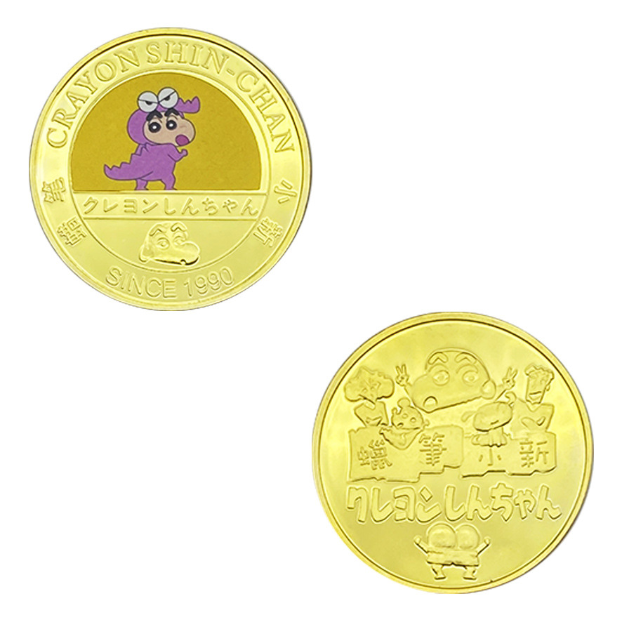 Lápiz de animación pequeño nuevo alrededor de doce monedas conmemorativas de pintura metálica coleccionable insignia puede ser aprobado