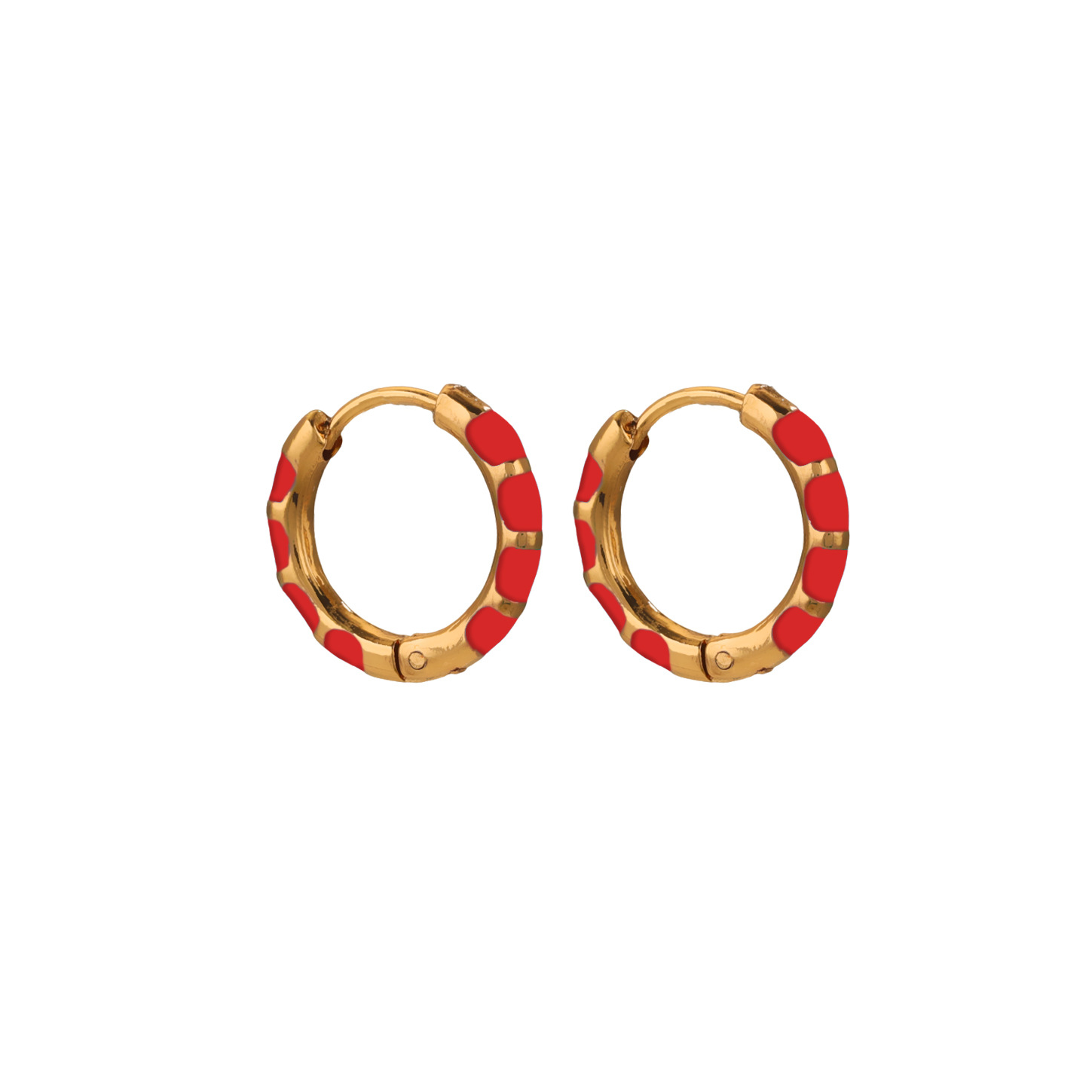 Europa y América esmalte colorido de aceite de goteo manual de acero inoxidable orejas de acero titanio orejas clásicas lindas orejas de mujer