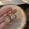 Small design earrings from pearl, advanced zirconium, light luxury style, high-quality style