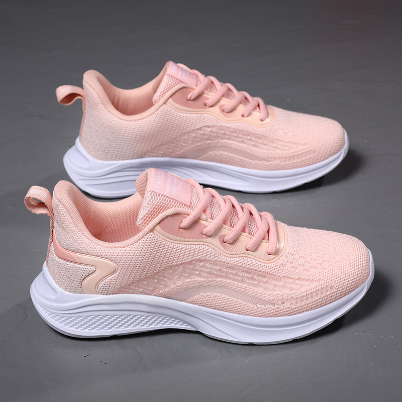 Zapatos deportivos de verano de dos estrellas zapatos de mujer una sola red hueco transpirable zapatos de carrera antideslizantes ligeros suaves zapatos casuales de estudiantes mujeres