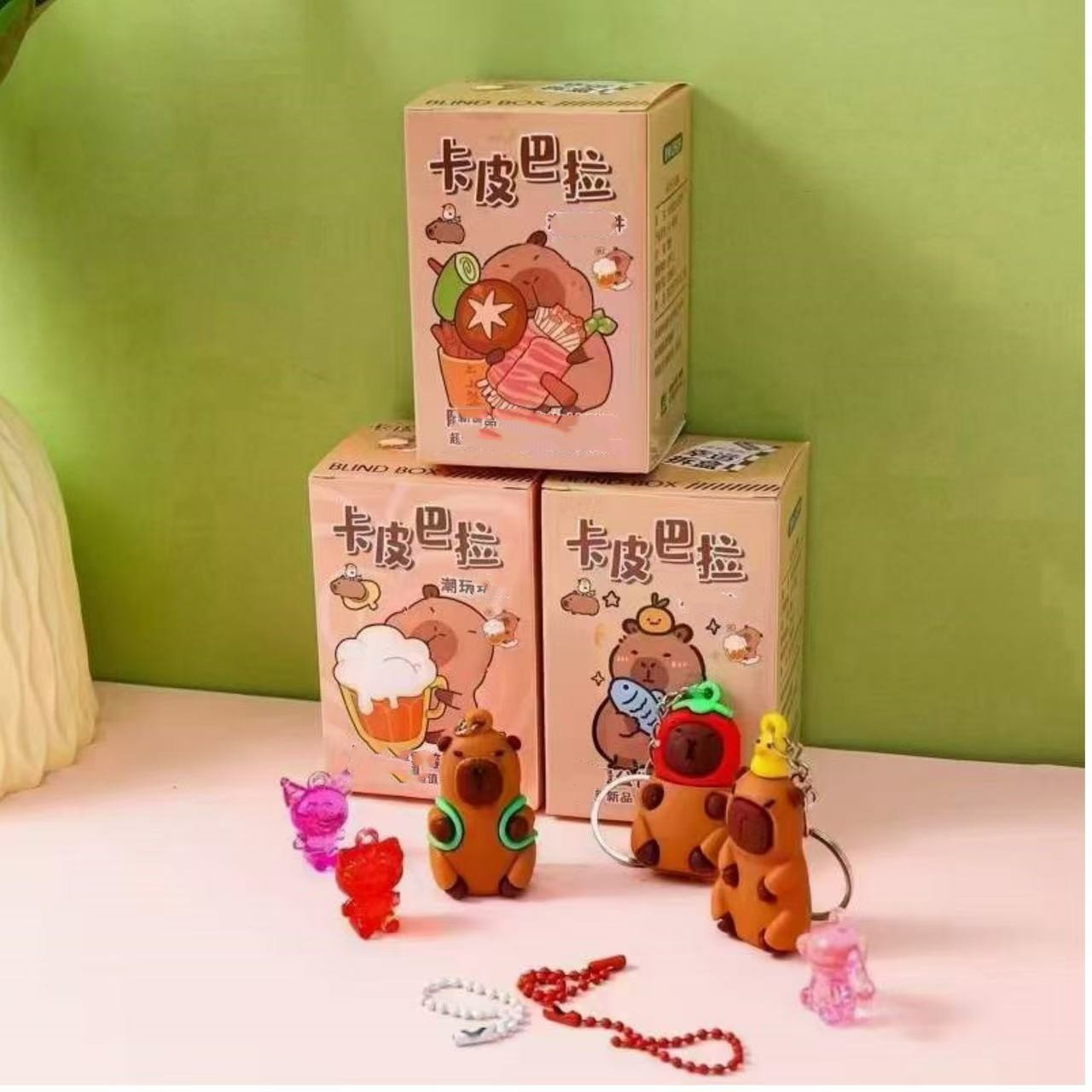 Juguete de los nuevos niños ciego caja muñeca de dibujos animados lindo llavero muñeca 2 paquete al por mayor puesto pequeño regalo