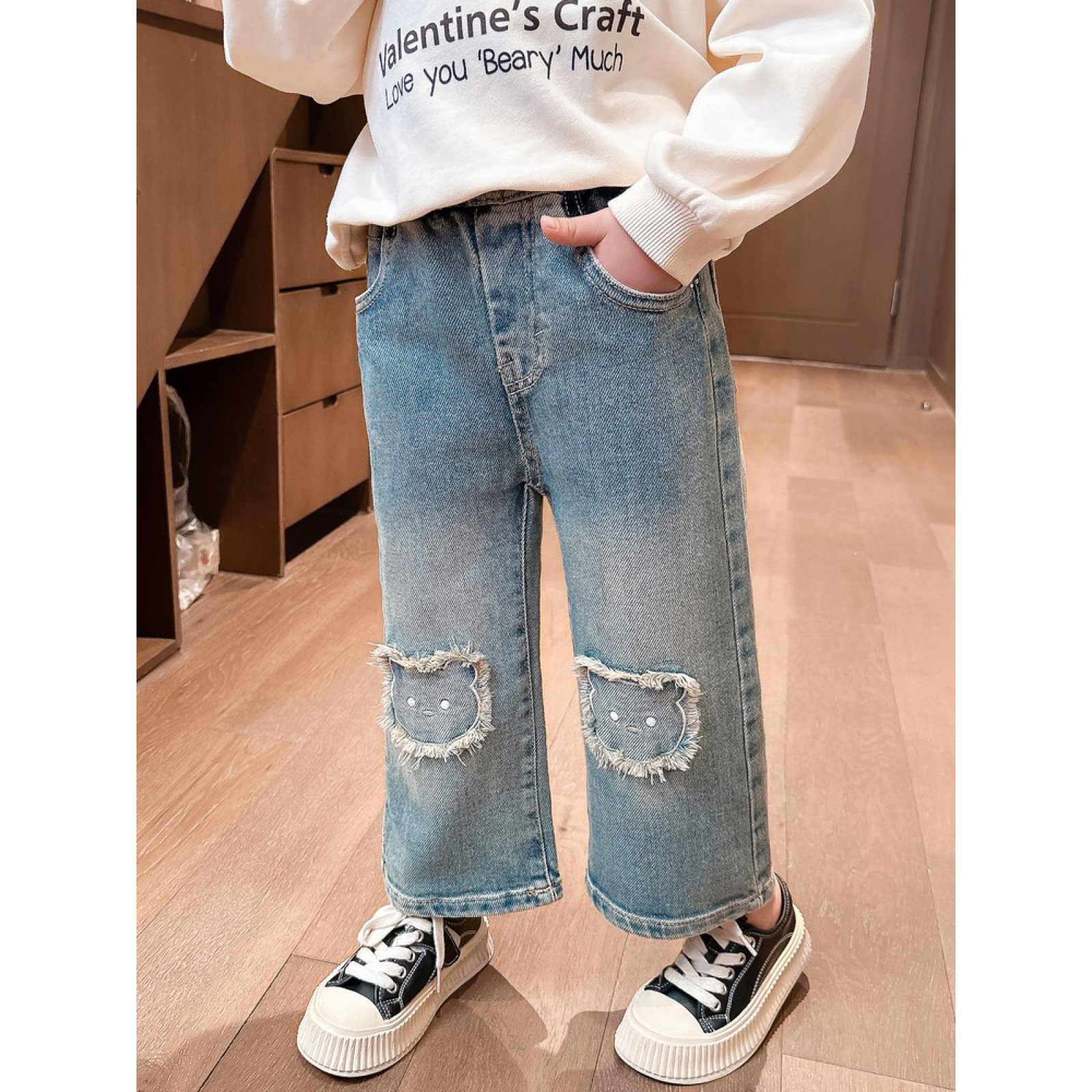 Nuevos pantalones de primavera y otoño para niñas pantalones casuales de moda infantil coreana tendencia de primavera para niños pantalones de primavera para niñas image 3