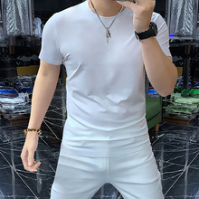 男士短袖T恤圆领衫丝光棉【A801#】