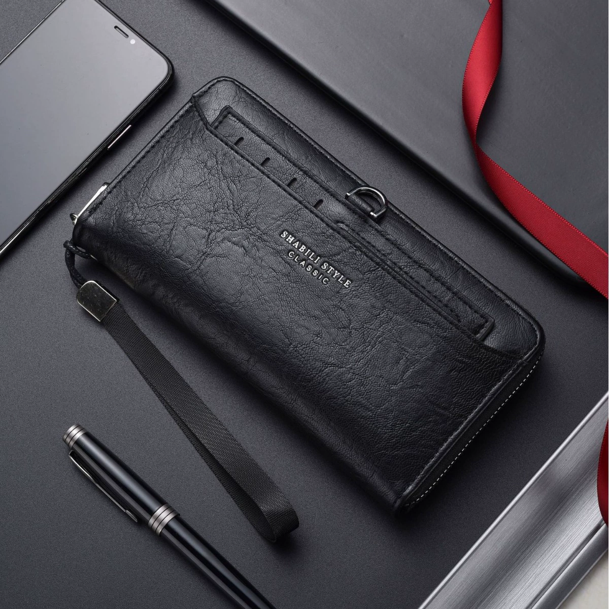 Новый мужской кошелек длинная сумка на молнии сумка для мобильного телефона мульти-карта