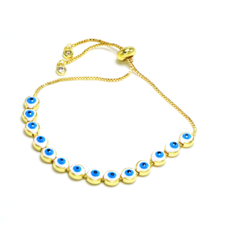 Fashion Devilu0027S Eye Copper Enamel Bracelets 1 Piece