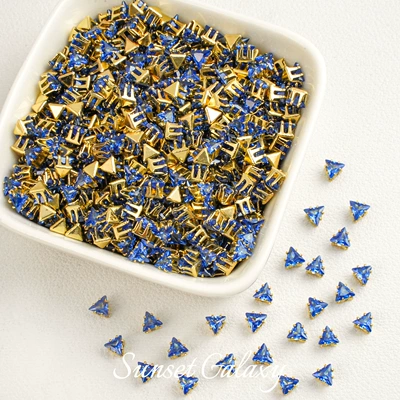 Zərgərlik ara hissələri | Drill Spacer Beads Handmade DIY - 4mmdark-blue-gold-30-pieces