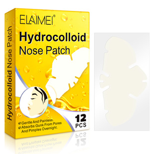 ELAIMEI hydrocolloid blackhead acne nasal patch pores clean whitehead nasal membrane gentle does not hurt the skin 12pcs