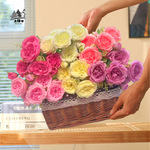 5 голов весна пион корейский Ручка роза моделирование роуз моделирование цветок домой свадьба роз Ручка декоративный