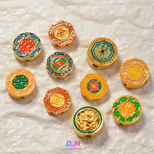 s925�����ƽ�ŷ�����������Բ�鱳��ͭǮС����ɢ������DIY���
