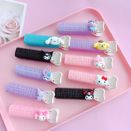 Bangs fluffy artifact hair root fluffy clip head hair clip Sanrio fixed seamless lazy styling curler for women
