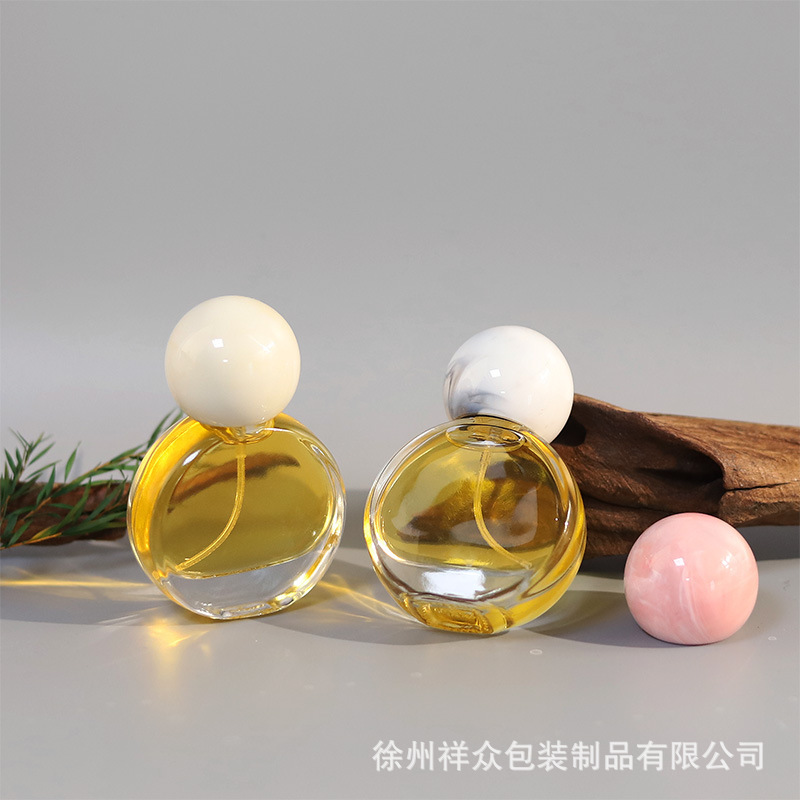 Frasco de Perfume de Vidrio Plano 25ml Vidrio Transparente con Atomizador para Perfumes