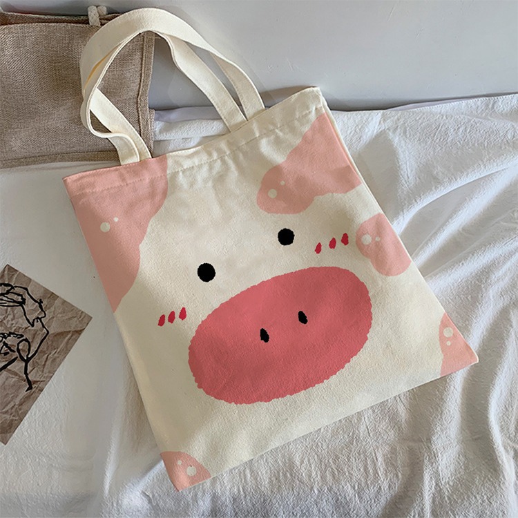 帆布包女单肩小众韩版简约复古手提袋大容量文艺慵懒风学生帆布袋