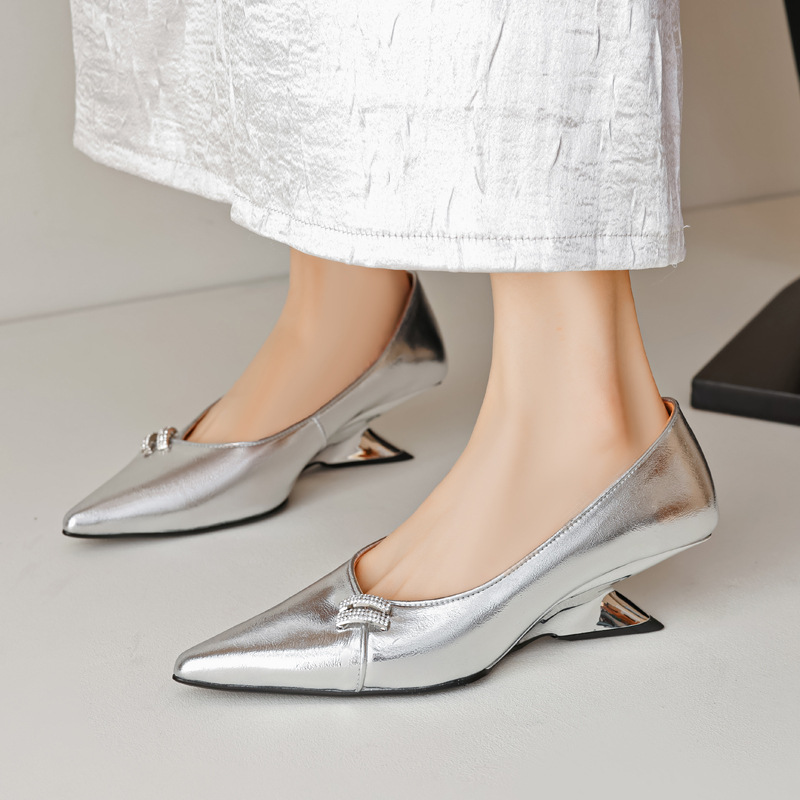 CHIKO Brigida Pointy Toe Wedge Pumps Shoes