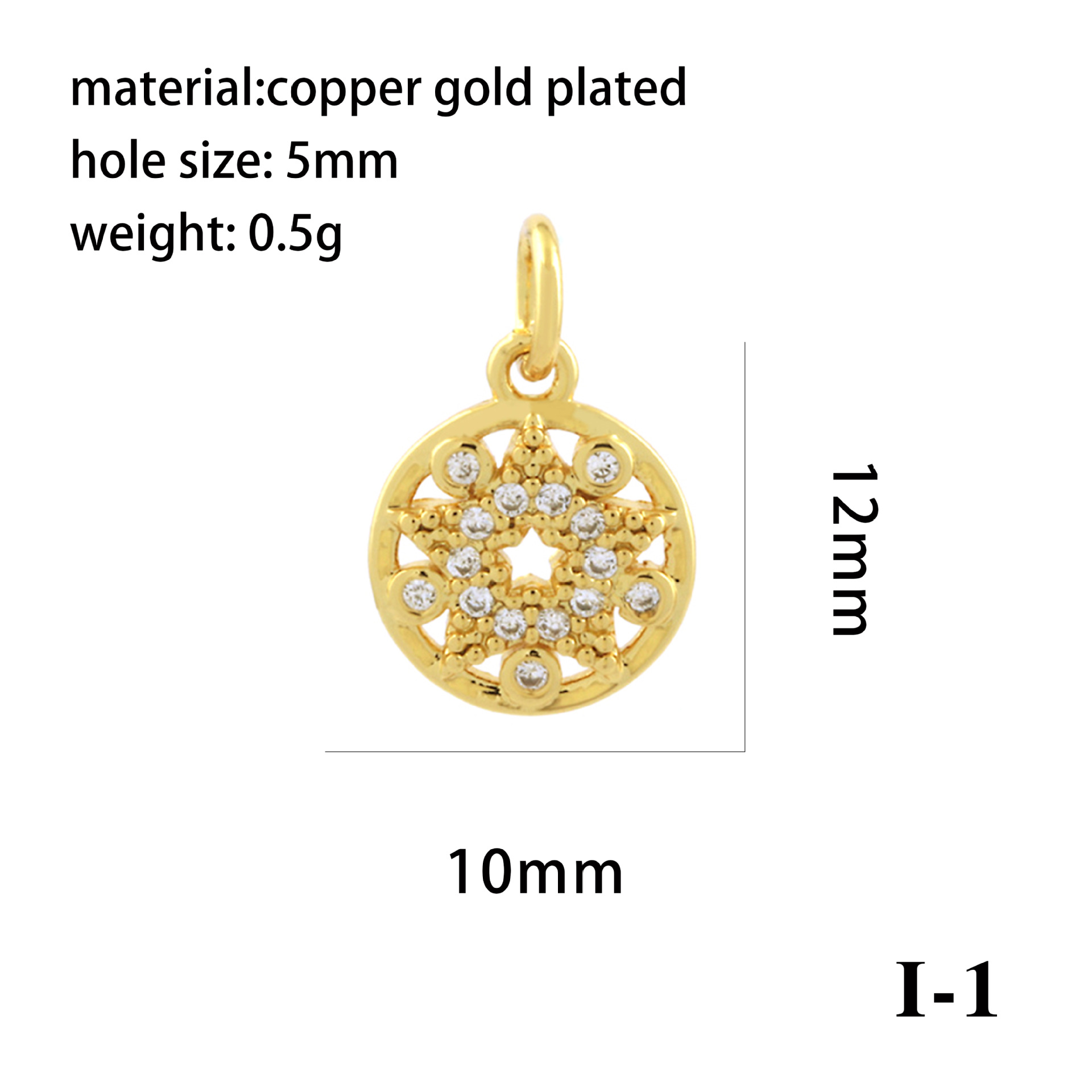1 Piece Copper Zircon Gold Plated Plating Inlay Pendant display picture 12