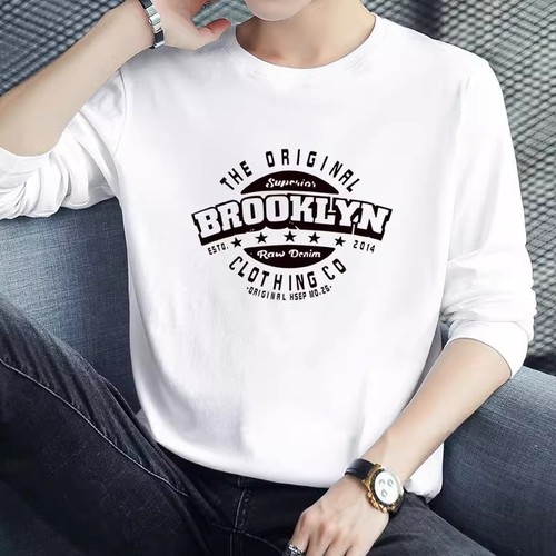 Autumn Long-Sleeve T-Shirt for Men - Trendy, Cool, and Versatile Casual T-Shirt for Youth Students with Print - Base Layer T-Shirt