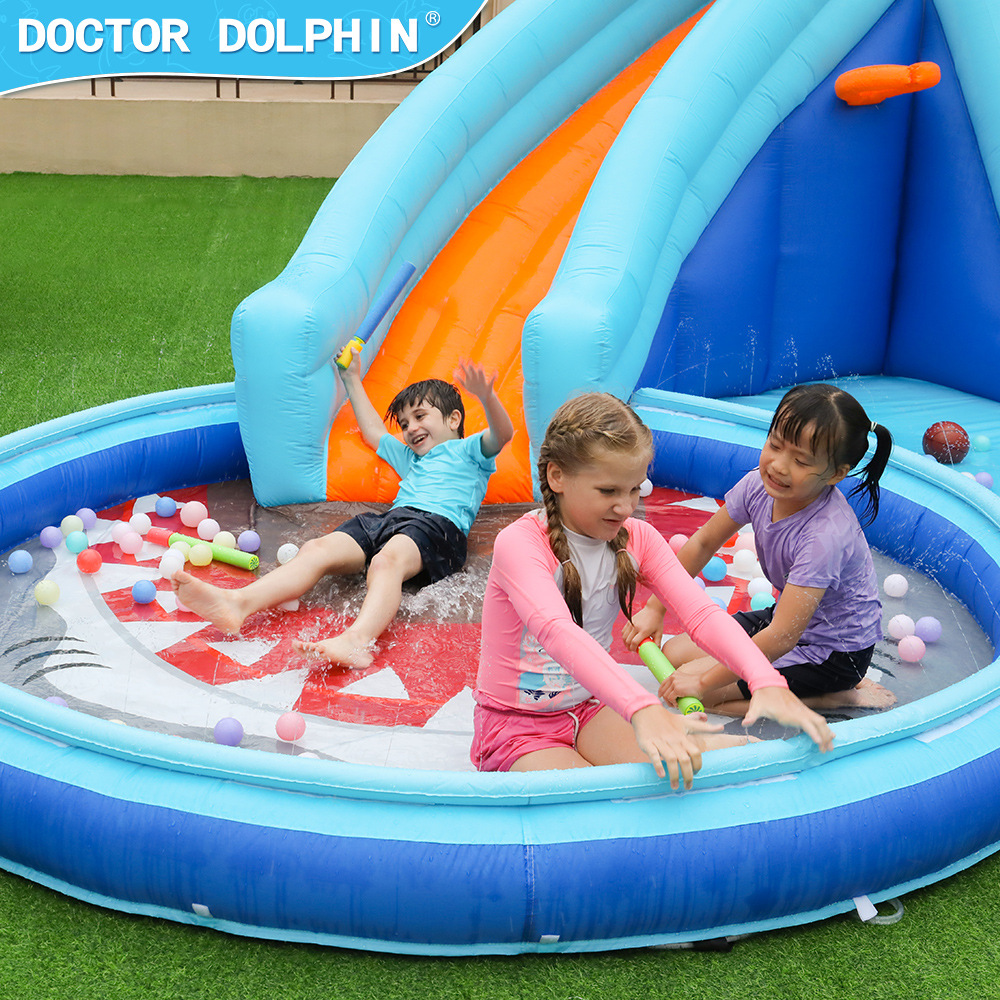 Doctor Pig| Casas infantiles inflables castillo pequeño tobogan inflables rociadores de agua castillo bobot piscina inflables castillo inflables cama de salto