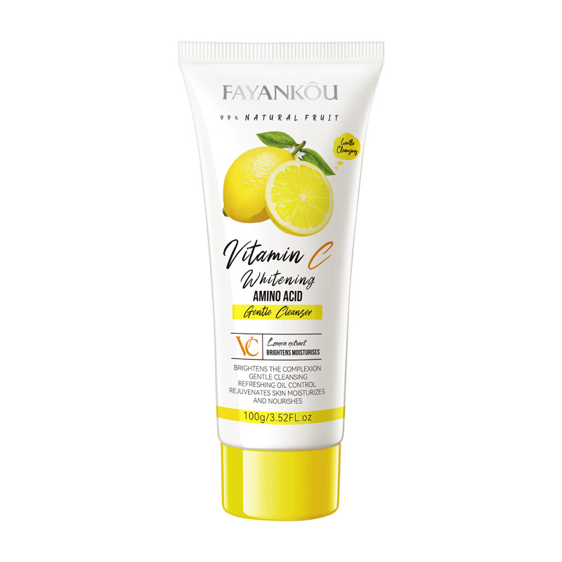Full English FAYANKOU Lemon VC Whitening Aminosäure Sanfte Gesichtsreinigung_voghion.com