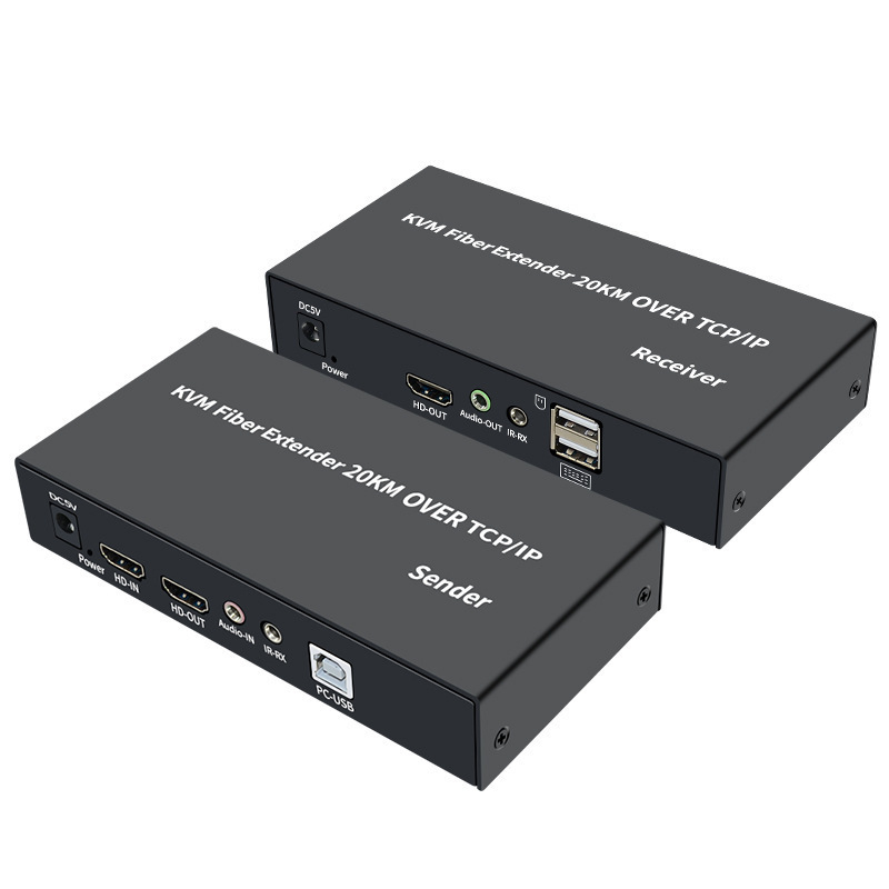 HDMI KVM Extender 20km High-Definition Optical Transceiver SC Fiber Optic to HDMI USB Extender Transmitter HDMI KVM Extender 20km High-Definition Optical Transceiver SC Fiber Optic to HDMI USB Extender Transmitter