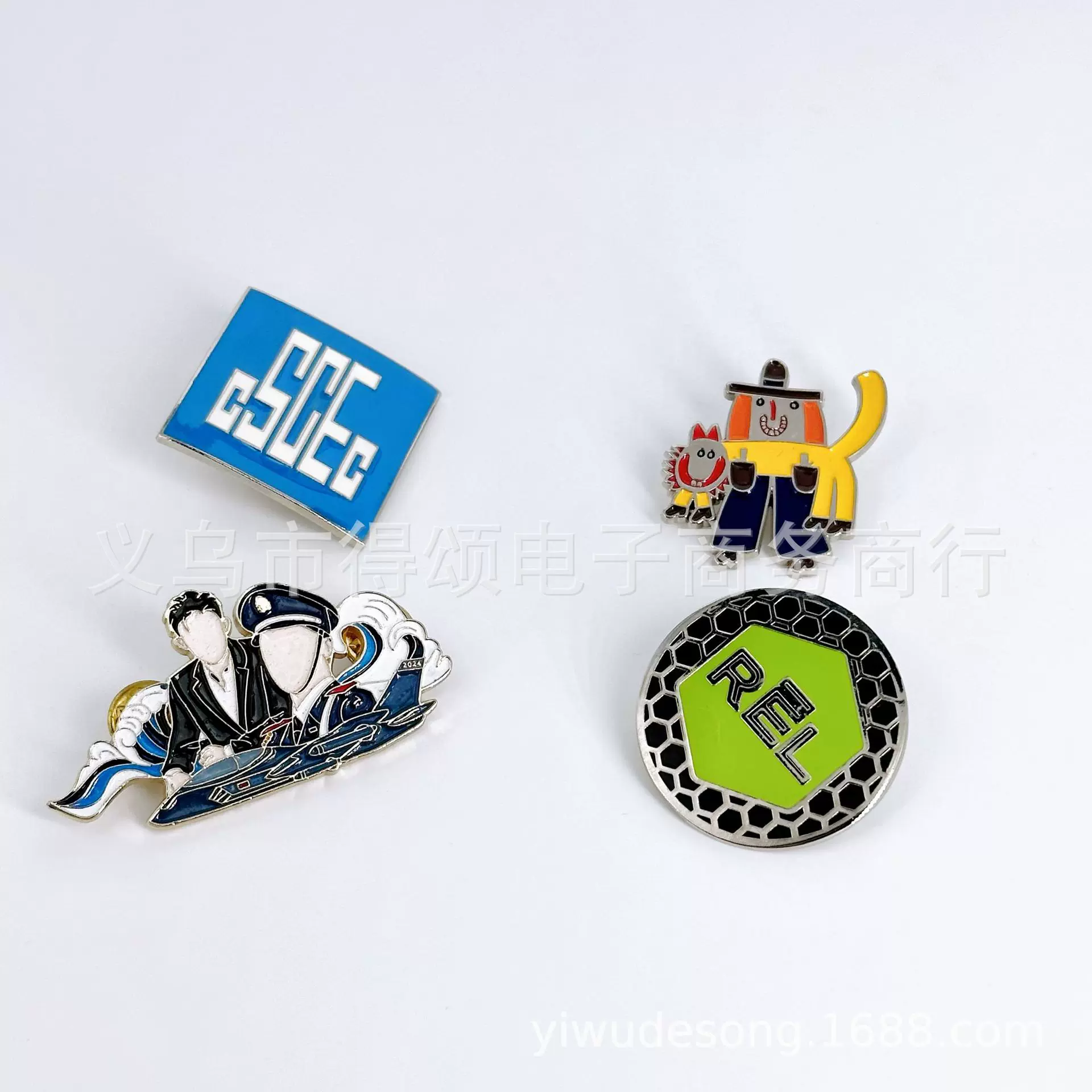 金属徽章定制锌合金烤漆滴胶胸章 LOGO企业团队校徽 珐琅襟针胸针