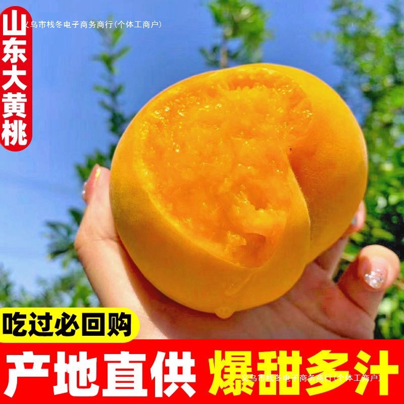 【包邮】纯甜山东蒙阴大黄桃子软脆甜应季新鲜水果红心锦绣毛桃蜜