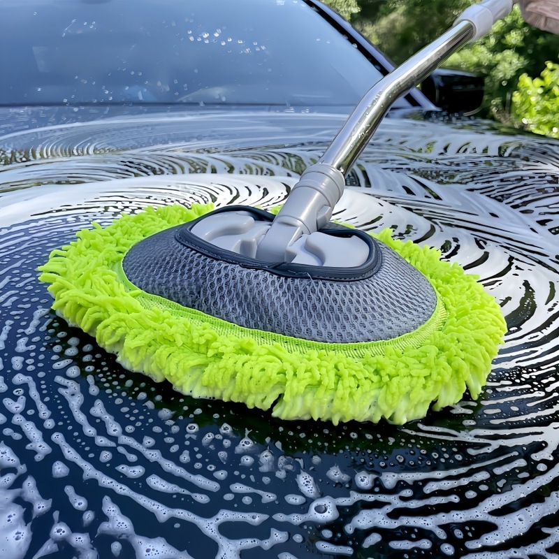 Bending rod car wash brush car brush soft fur chenille car wash mop car cleaning tools do not damage the car paint suit