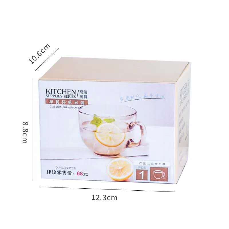 Taza de avena personalizada inswind taza de desayuno taza de leche transparente con taza de vidrio casera publicidad regalo taza de agua