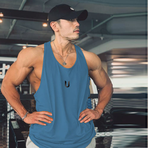 Muscle loose I-shaped quick-drying running iron tops brothers sports fitness clothes training vests for men