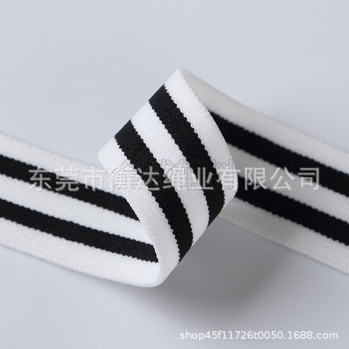 Spot al por mayor 2 - 3cm cinta elástica de rayas de color intermedio de nylon spandex camisa elástica de cintura accesorios expuestos