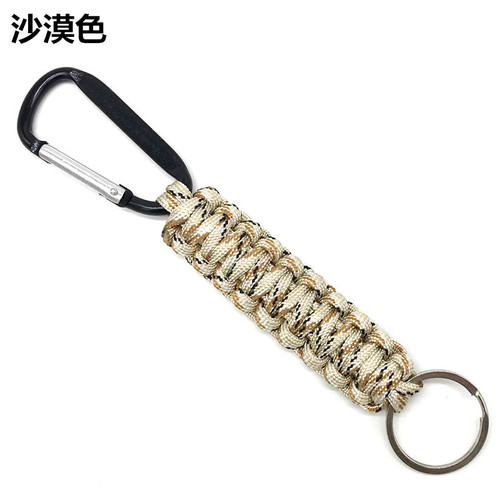 Survival Parachute Cord Climbing Buckle Keychain Seven-Core Parachute Cord Handmade Keychain Outdoor Climbing Camping Picnic