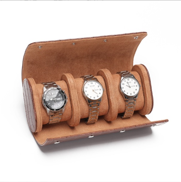 악어 무늬 3시계 시계 상자