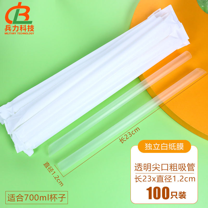 100 - paquetes de papel 1,2 * 23 cm gruesos y transparentes (adecuados para gachas de té con leche)