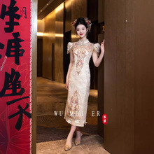 新中式旗袍改良年轻款新款夏季敬酒服新娘订婚结婚出门晚礼服