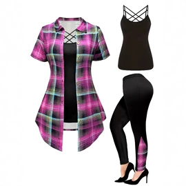 大码休闲套装;连衣裙;大码连衣裙