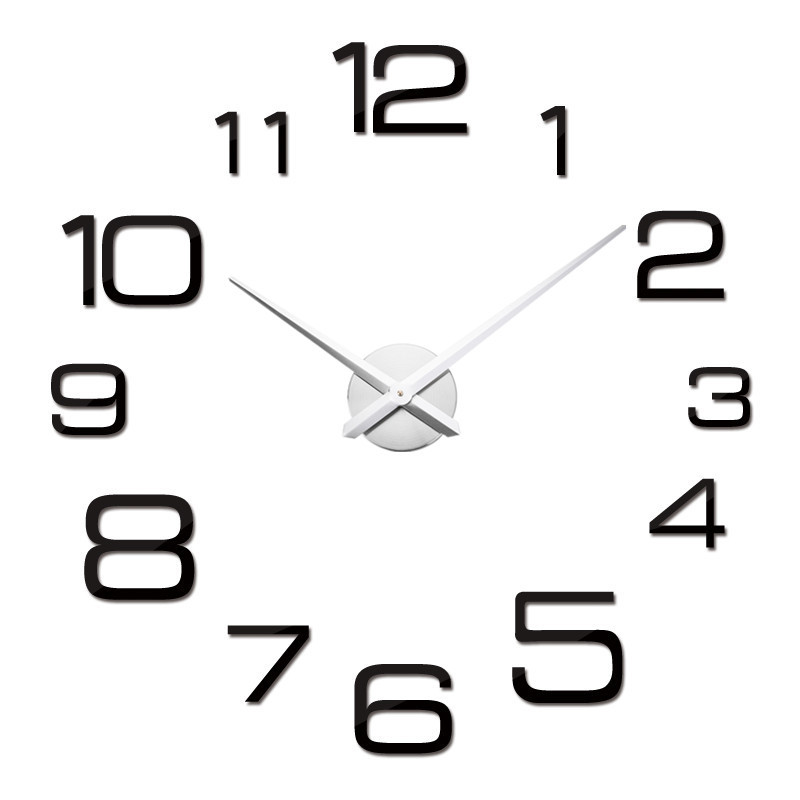 [직경 100-120cm] 검정색 숫자 + 실버 시계 다이얼 포인터