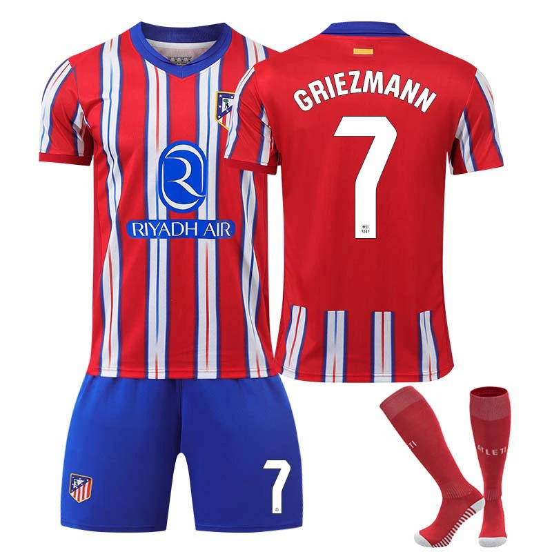 Форма Атлетико Мадрид сезона 24-25 домашняя и гостевая, №7 Гризманн, №19 Мората, №10 Корреа, футбольный комплект