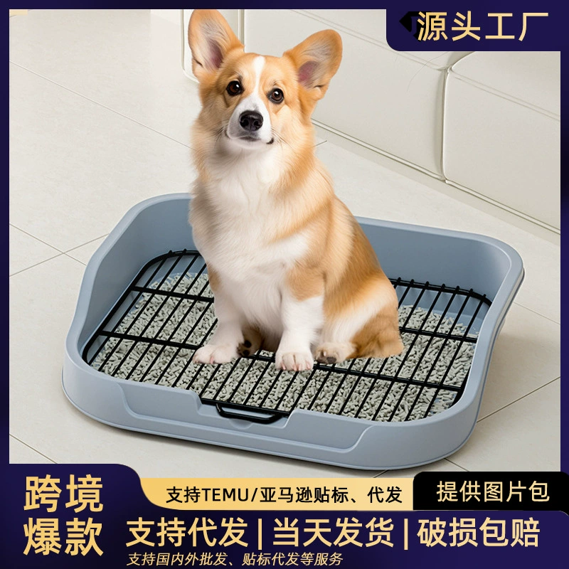 Туалет для собак Очень большой железный горшок из нержавеющей стали для собак с защитой от потекания влаги Большие и средние подгузники для собак Собака с песком