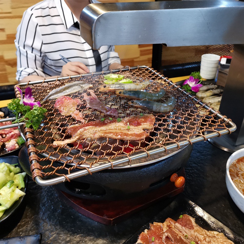 批发韩式碳烤炉商用铸铁烤肉锅烤肉店家用烧烤盘日式炭火烤肉炉炭