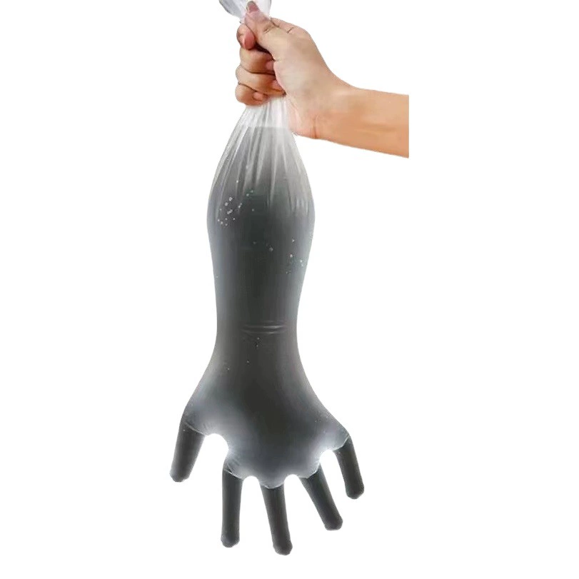 Кухонные Удлиненные одноразовые длинные перчатки для пищевых продуктов CPE защитные перчатки эластичные перчатки на шнурке длинные перчатки