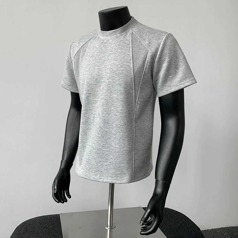 Мужская футболка с коротким рукавом, плотная, летняя новинка 2025 года, молодежная, модная, свободного кроя, американский стиль