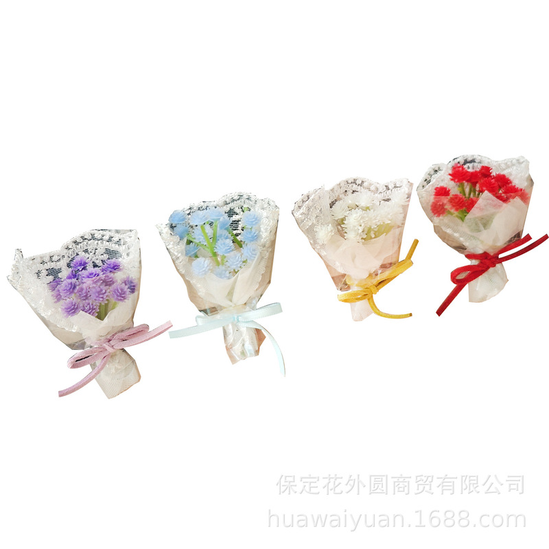 迷你仿真满天星小花束手捧花戴露贝儿娃娃DIY装饰镶钻饰品配件|undefined