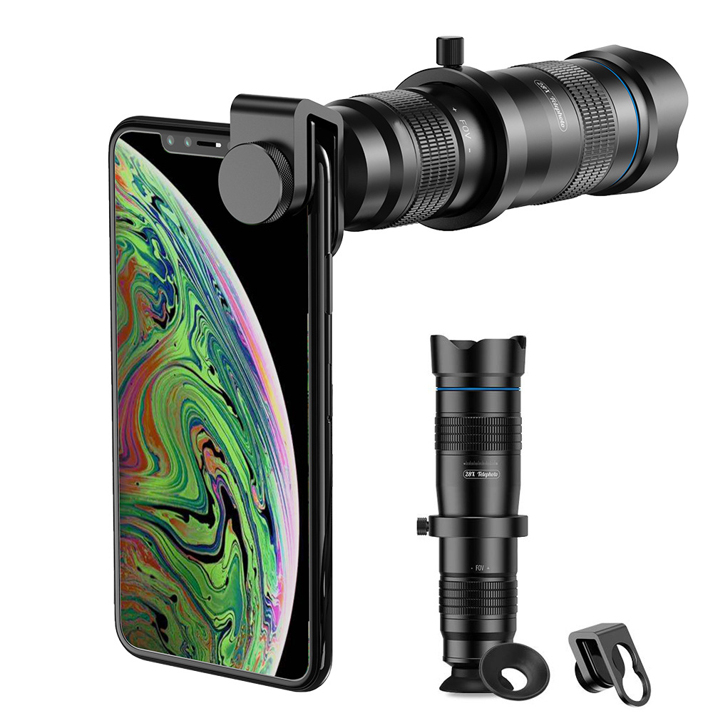 APEXEL手机高清28倍28X定焦镜头户外打鸟演唱会拍照长焦望远镜