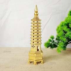 Brass Wenchang Pagoda Ornament 9-story 13-story Study Desk Home Decor Item Craftsmen Wholesale