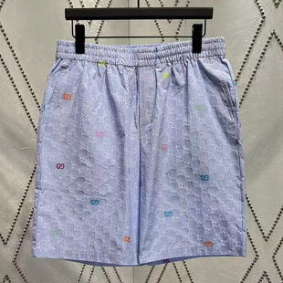 Classic Double g Modified Men's Elastic Casual Summer Shorts Men's Quarter Pants Men Short Jeans