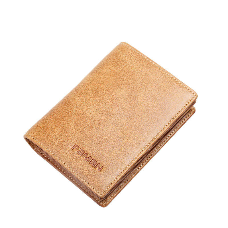 Funda para tarjetas de visita para hombre faman, tarjetero de negocios, tarjetero de cuero, tarjetero de piel de vaca de gran capacidad para múltiples tarjetas para mujer