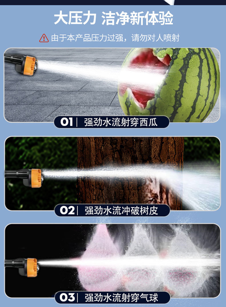 High-pressure car washing water gun Lithium electric car washing machine water gun portable wireless car washing machine household rechargeable car cleaning artifact