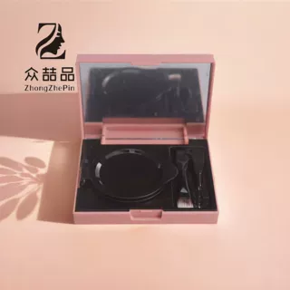 众喆品定制方形眉粉眼影带刷槽眼影腮红高光修容盒彩妆包材