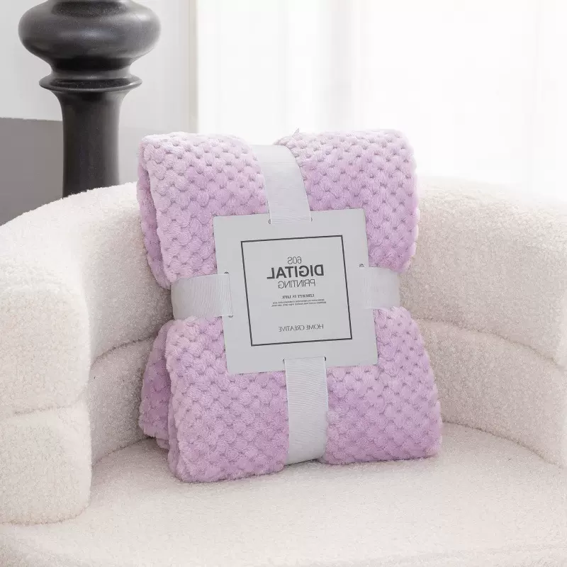 毛毯毯子瑚绒毯冬季纯色法兰绒菠萝格毛毯跨境沙发毯车载午休毯