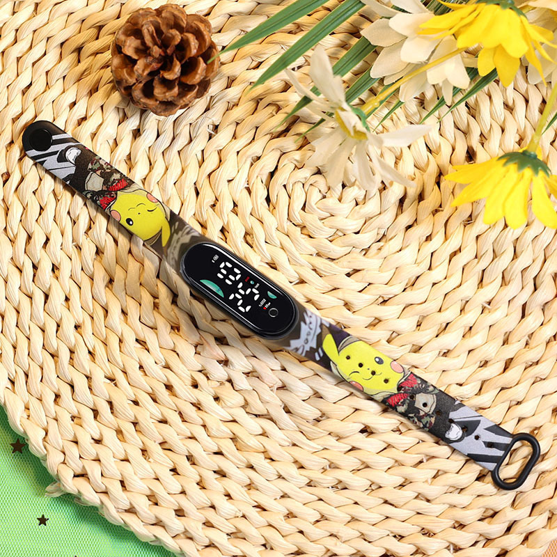 2024 explosión de chatarra oso de café M9 impresión pulsera relojes de pulsera niños estudiantes moda lindo reloj electrónico LED