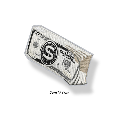 Embroidered Gold Money Patch Dollar Bill Wallet Banknote Patch European and American Foreign Trade Cloth Patch Sticker DIY Patch
